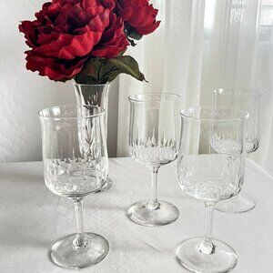 Lenox Crystal Stemmed Wine Goblet Glasses Set of 4 Pendant Pattern USA